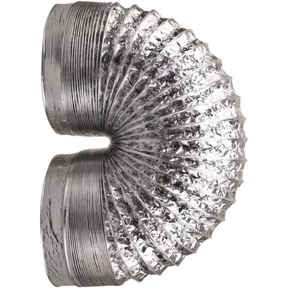Dryer Vent Hose Heavy Duty Flexible Exhaust Duct Hose, Aluminum Foil Insulated Ducting for Heating, HVAC Ventilation and Air Conditioning