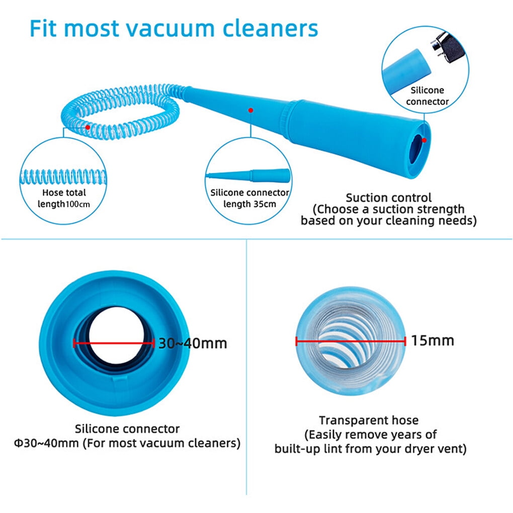 Dryer Vent Lint Remover Plastic Vent Lint Cleaning Hose Adjustable Dryer Deep Cleaning Kit