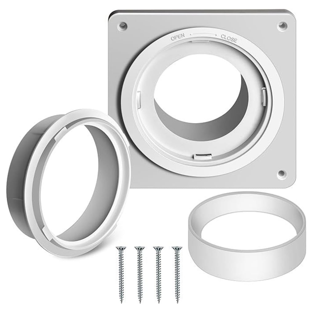 Dryer Vent Wall Plate Adapter Cover Area Snap to Vent Dryer Dock Connector Kit