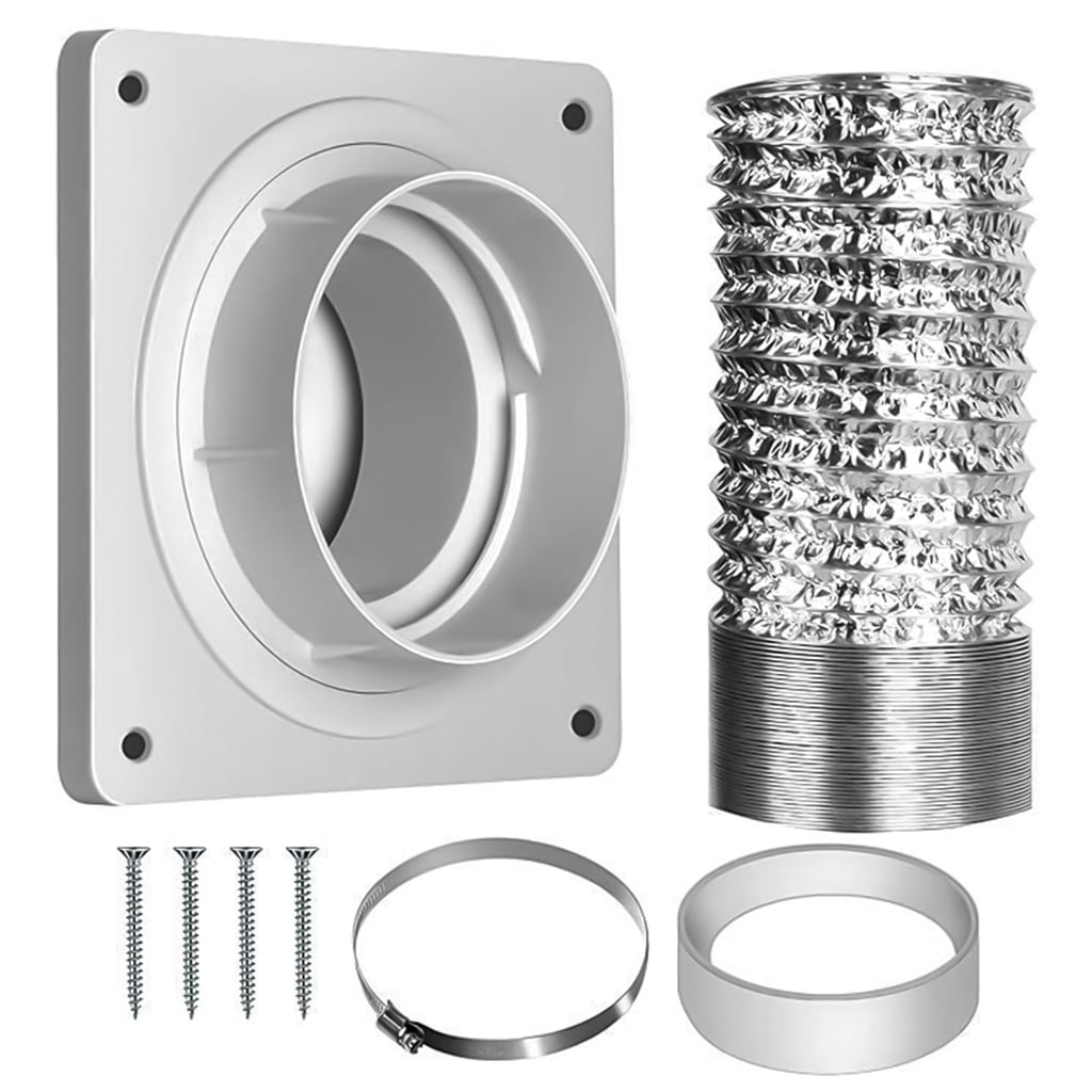 Dryer Vent Wall Plate Flange for Wall Exhaust Vent Ceiling Dryer Duct Connector Twist Lock Dryer Vent Connector Kit