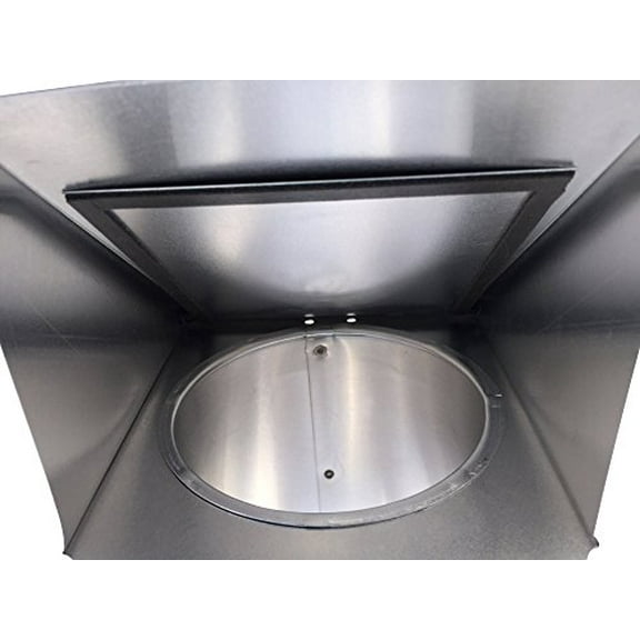 Dryer Wall Vent - White Powder Coated Steel - Heavy Duty Hooded Metal Caps for Exterior Side Wall Exhaust - Spring Loaded Backdraft Damper - Standard 4 Inch Diameter Duct by Vent Works