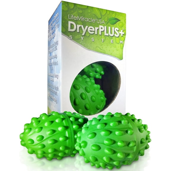 DryerPlus Dryer Balls XL | The BEST Made Reusable Non Toxic Laundry Softener & Wrinkle Release | Replaces Fabric Softener Liquid, Dryer Sheets & Wool | Vegan & Sheep Safe | 2-Year USA Warranty