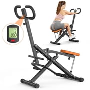 Evitormill Squat Machine with Timer, Foldable 2-in-1 Adjustable Squat Assist Trainer Machine , 330lbs Support, Black