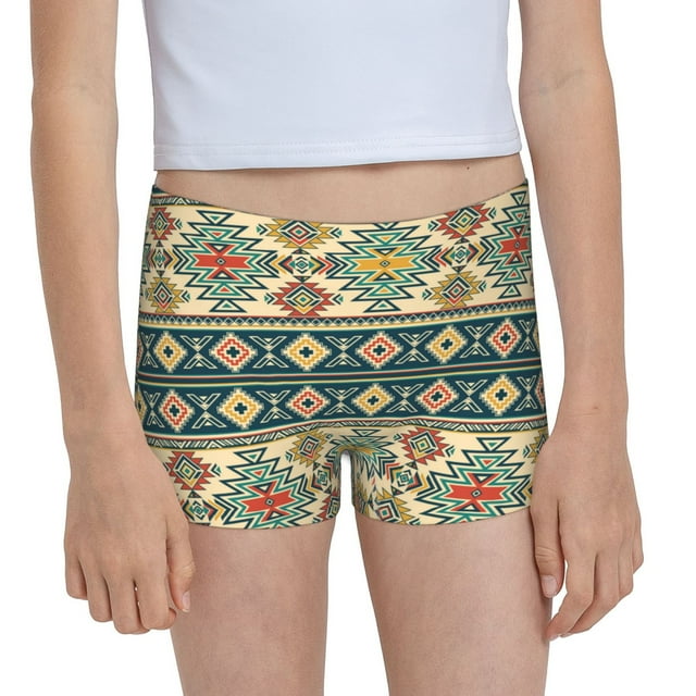 Easygdp Traditional Tribal Aztec1 Girls Hipster Cotton Underwear Little
