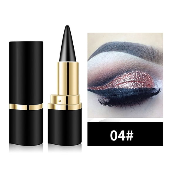 Drying Gel Eyeliner Pen, Waterproof and Smudge-Proof, Long-Lasting, Soft Tip for Precise Eye Makeup, Rotating Lipstick-Shaped Eyeliner Pencil for Everyday Use