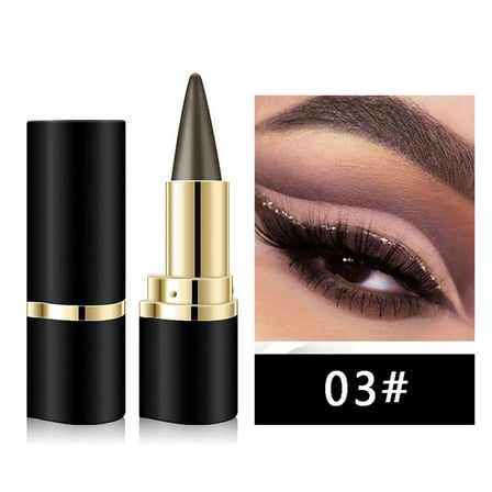 Drying Gel Eyeliner Pen, Waterproof and Smudge-Proof, Long-Lasting, Soft Tip for Precise Eye Makeup, Rotating Lipstick-Shaped Eyeliner Pencil for Everyday Use