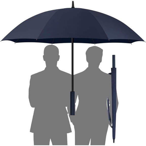 Drying Heavy Duty Windproof Large Umbrella for Rain & Sun, Big Automatic Open Golf Umbrellas Wind Resistant, 57 Inch   Stick Umbrella for 2 Persons