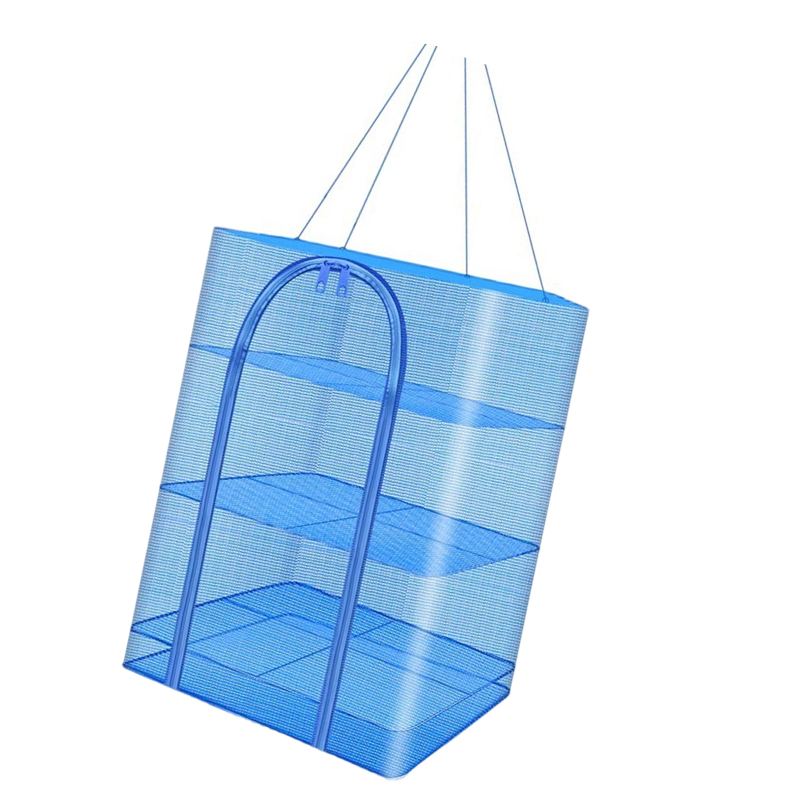 Drying Rack 4 Layers Folding Fish Meshes Drying Net with Zippers Opening Home Drying Vegetable Net Easy to Use