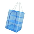 thumbnail image 1 of Drying Rack 4 Layers Folding Fish Meshes Drying Net with Zippers Opening Home Drying Vegetable Net Easy to Use, 1 of 8