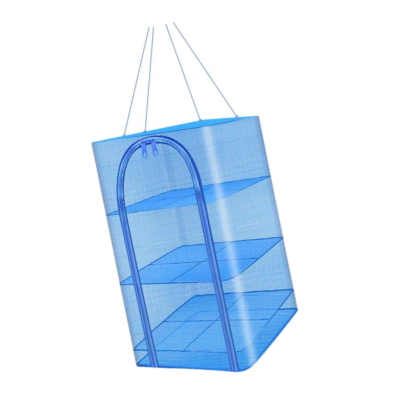 Drying Rack 4 Layers Folding Fish Meshes Drying Net with Zippers Opening Home Drying Vegetable Net Easy to Use
