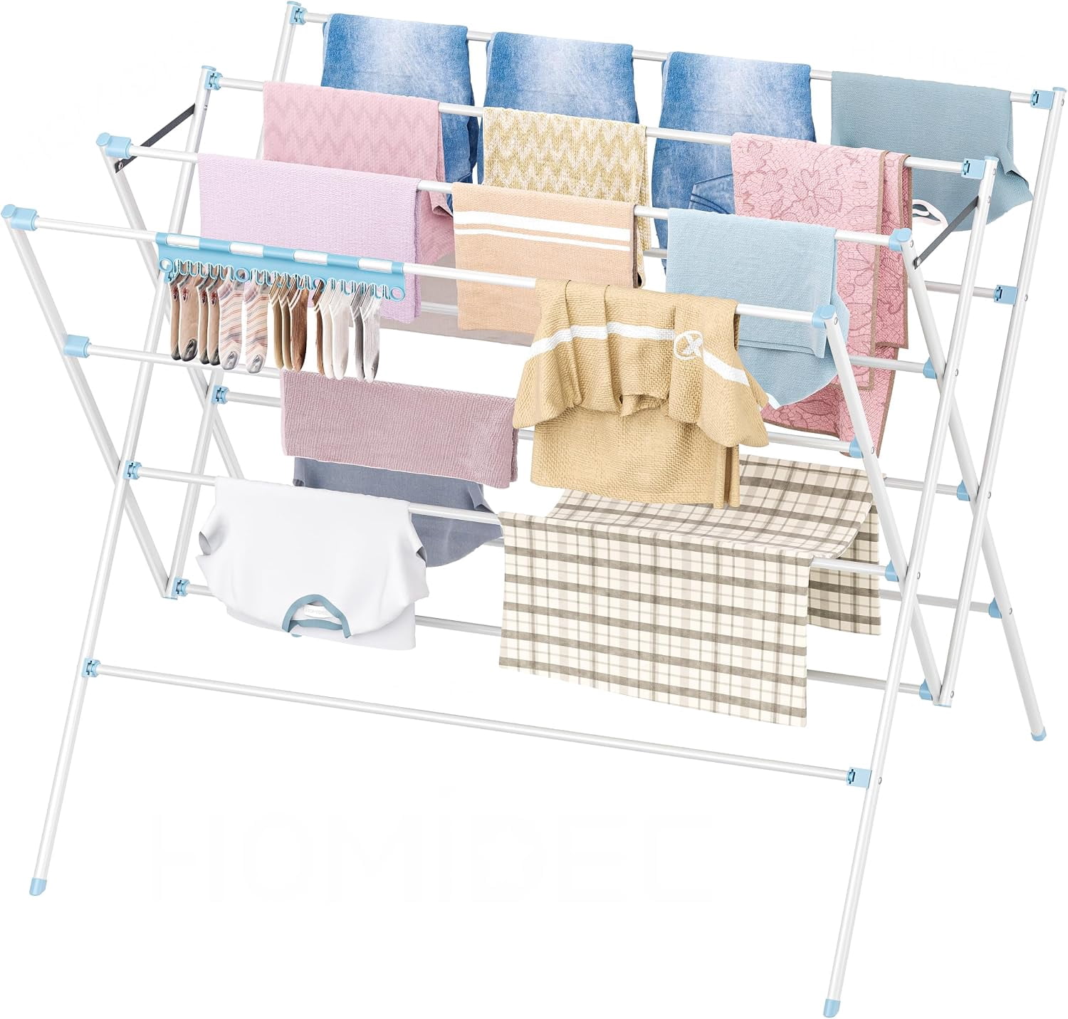 Cloth Raks Fortable Drying Rack Clothing,35.4in Long Drying Poles Large Clothes Drying Rack ...