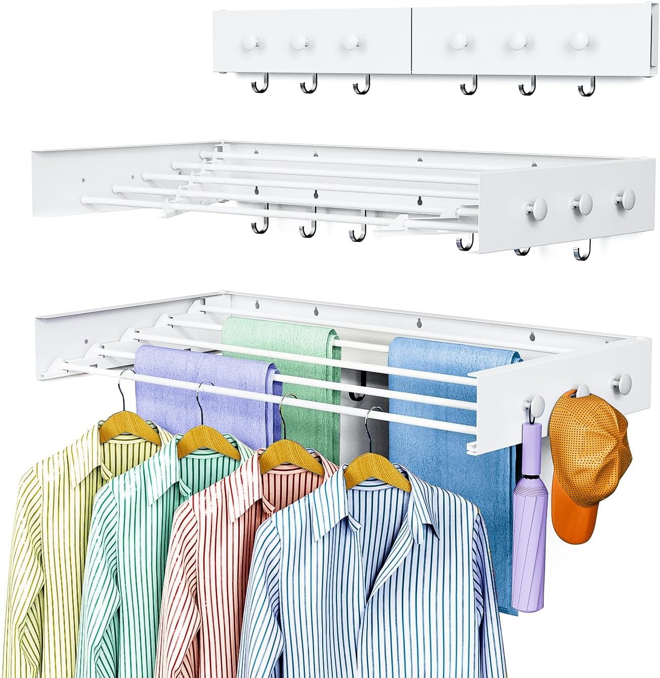 Drying Rack Clothing,Clothes Drying Rack Wall Mounted,Laundry Drying ...
