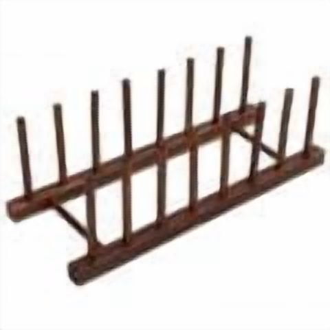 Drying Rack Composite Wood 8-Column Foldable Dish Organizer for Kitchen