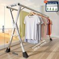 thumbnail image 1 of Drying Rack, Metal Drying Rack, Heavy Duty Folding Drying Rack For Home And Outdoor Use, Retractable Large Capacity Drying Rack With Stable X-frame Construction, Metal Laundry Drying Rack, 1 of 5