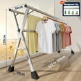thumbnail image 1 of Drying Rack, Metal Drying Rack, Heavy Duty Folding Drying Rack For Home And Outdoor Use, Retractable Large Capacity Drying Rack With Stable X-frame Construction, Metal Laundry Drying Rack, 1 of 4