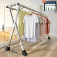thumbnail image 1 of Drying Rack, Metal Drying Rack, Heavy Duty Folding Drying Rack For Home And Outdoor Use, Retractable Large Capacity Drying Rack With Stable X-frame Construction, Metal Laundry Drying Rack, 1 of 4