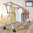 thumbnail image 1 of Drying Rack, Metal Drying Rack, Heavy Duty Folding Drying Rack For Home And Outdoor Use, Retractable Large Capacity Drying Rack With Stable X-frame Construction, Metal Laundry Drying Rack, 1 of 5
