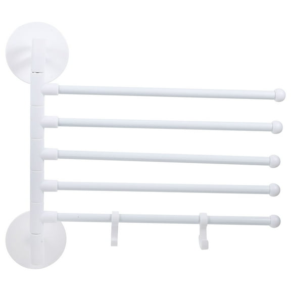 Drying Rack Towel Shelves Towel Holder for Bathroom Wall Towel Rack Coat Hanger White Abs Stainless Steel
