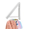 thumbnail image 1 of Drying Rack Wall Mounted Foldable Laundry Clothes Hanger Wall Coat Racks Laundry Racks for Laundry Room, Retractable Clothes Aluminum Home Storage Organiser Space Savers(White), 1 of 5