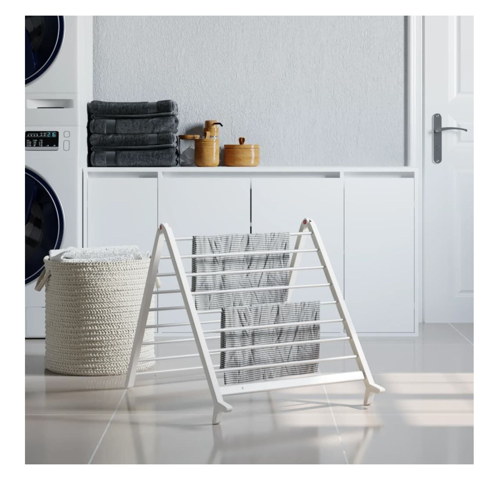 Drying Rack for Bathtub Extendable 20.9"-35.4" Aluminum Silver