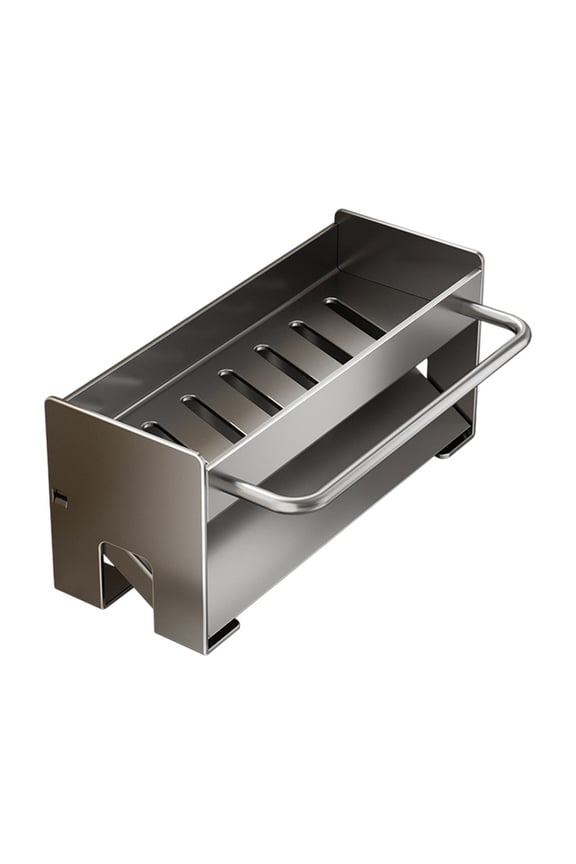 Drying Rack for Kitchen Sink Sponge Stand 23.2x10.3x9cm/9.1x4.1x3.5 Inches, Stainless Steel Kitchen Sink Organizer Compact Storage Tool