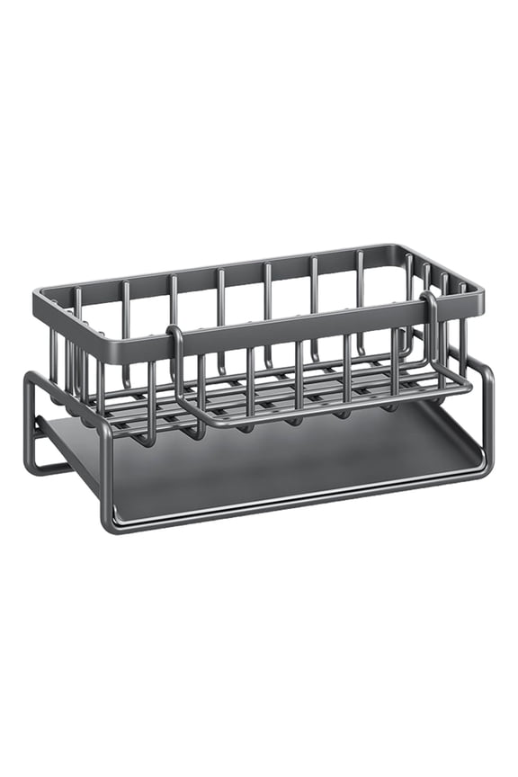 Drying Rack for Kitchen Sink Sponge Stand 23x10.7x9.4cm/9.1x4.2x3.7 Inches, Stainless Steel Kitchen Sink Organizer Compact Storage Tool