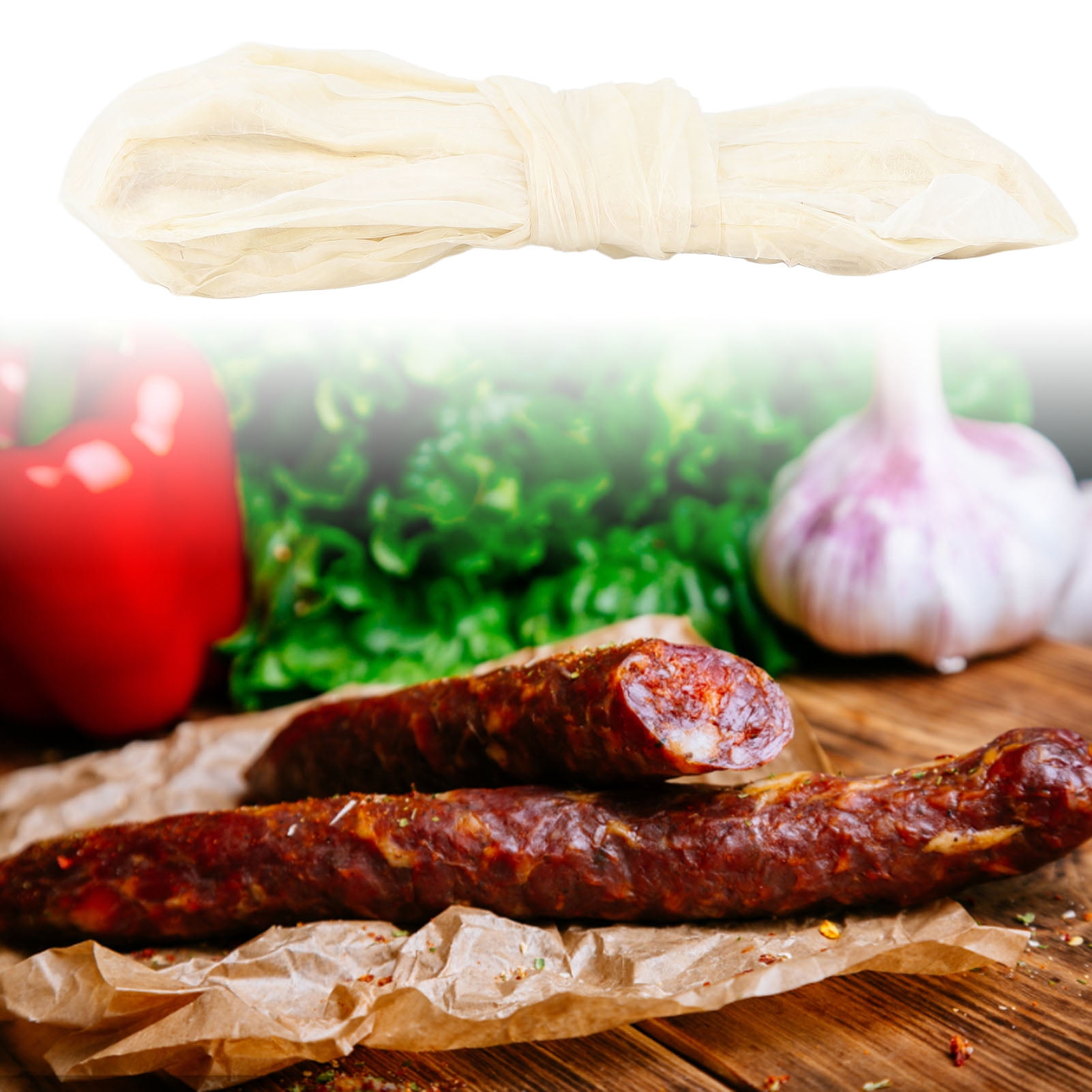 Drying Sausage Casing, Edible Dried Sheep Casing 2 Layered For Home