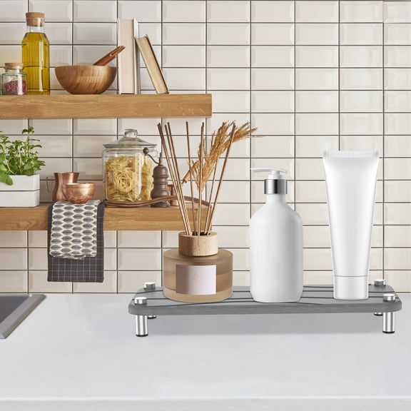 Drying Stone Tray Solid Instant Dry Sink Organizers Water Absorbing Stone Tray Keeping Dry Water Absorbing Sink Tray Fast Drying Counter Tray Rack for Bathroom