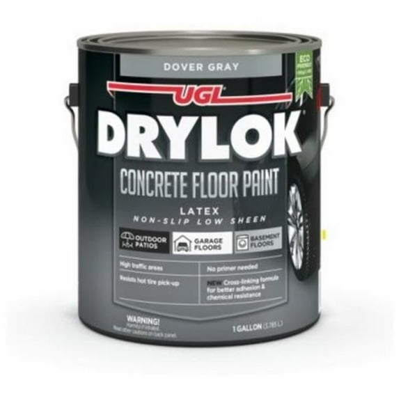 Drylok 43313 Concrete Floor Paint, Non-Slip Dover Gray, Gallon - Quantity 2