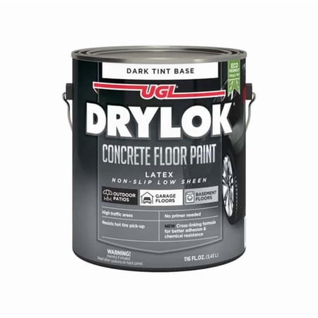 Drylok 43813 Concrete Floor Paint, Non-Slip Dark Tint Base, Gallon - Quantity 1