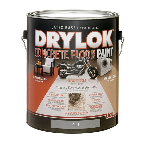 Drylok Flat Gull Latex Concrete & Garage Floor Paint 1 gal.