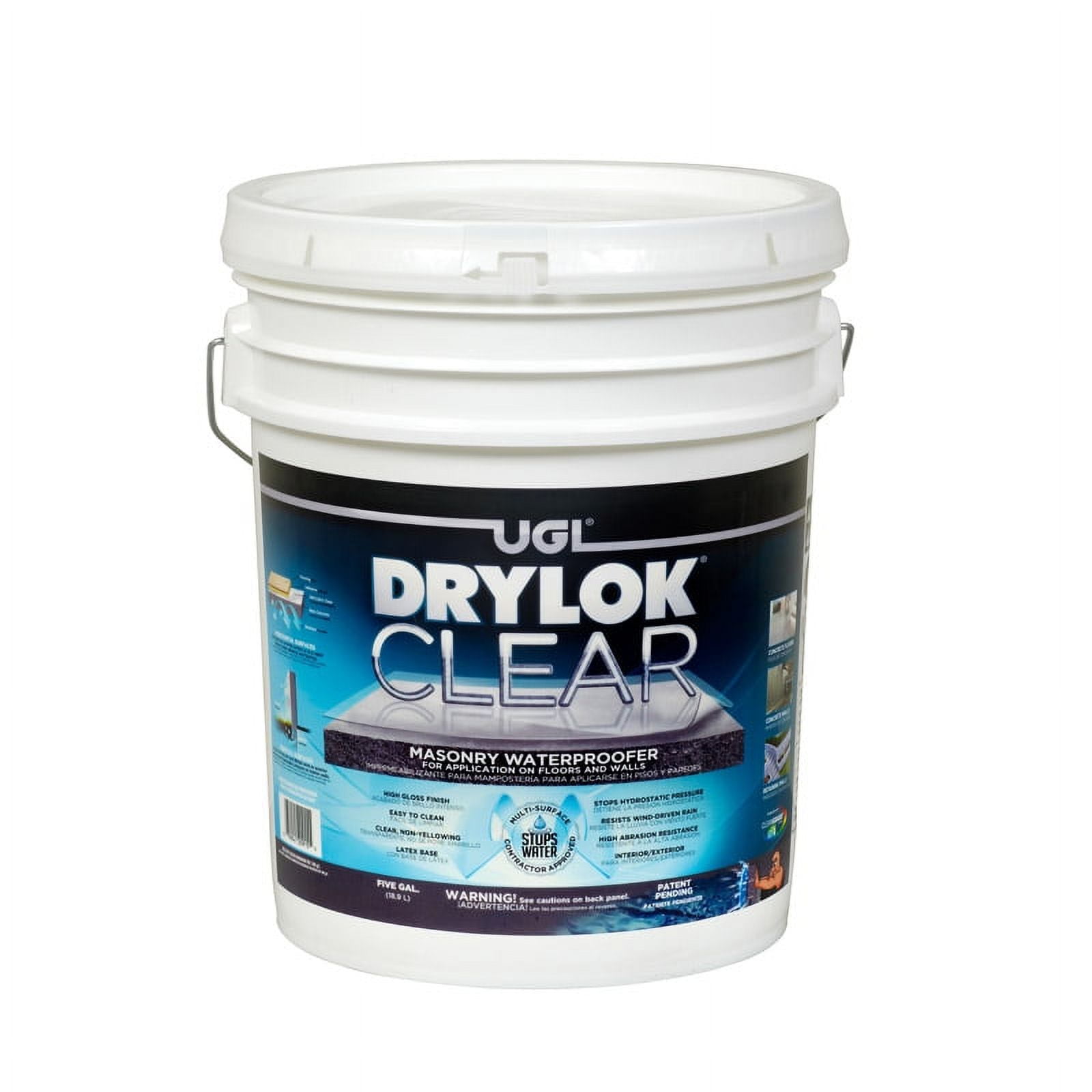 Drylok Clear HighGloss Waterproofer for Concrete, LatexBased Masonry