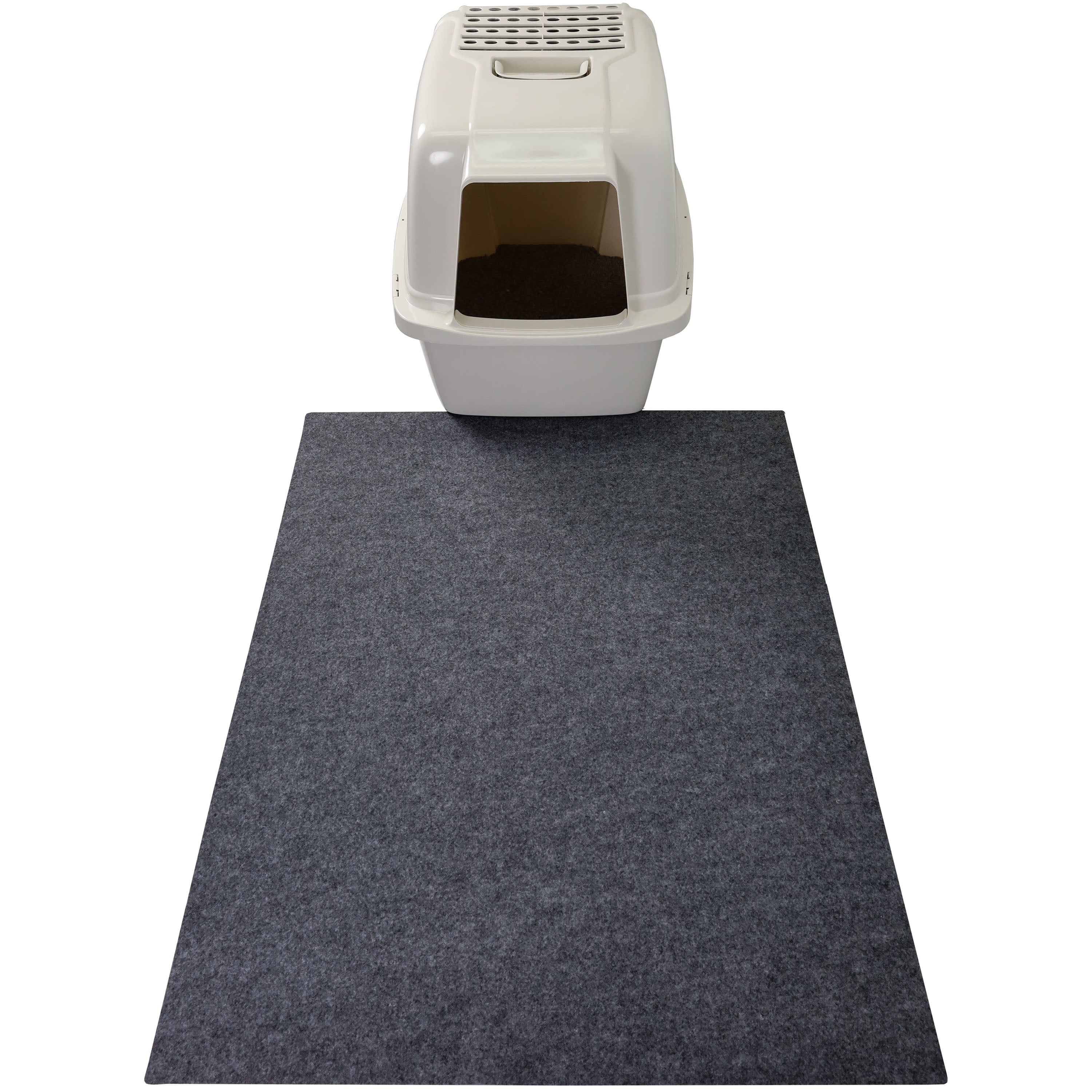 Petmate Litter Catcher Mat Extra Large, Grey, Model:22990 47x32x0.25 Inch  (Pack of 1)