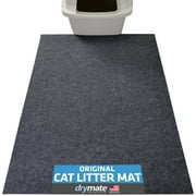 Drymate Original Cat Litter Mat, Contains Mess from Box for Cleaner Floors, Urine-Proof, Soft on Kitty Paws -Absorbent/Waterproof- Machine Washable, Durable 29" x 36"Charcoal Grey