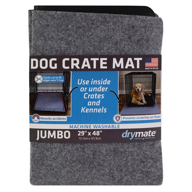Drymate Dog Crate and Kennel Mat Jumbo sized (29"X48"); Customizable