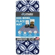 Drymate Dog Food Mat, 19 x 24 in - Waterproof, Stain Resistant, Protects Floors