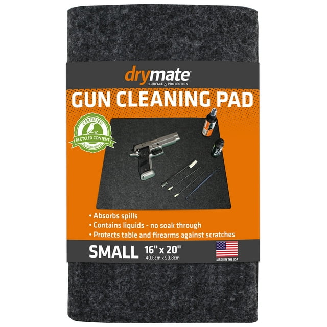 Drymate Gun Cleaning Pad (16" x 20"), Premium Gun Cleaning Mat, Absorbent, Waterproof, Durable, Protects Surfaces, Contains Liquids (Charcoal)