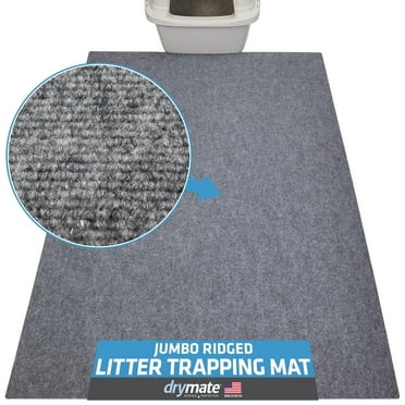 Drymate Jumbo Cat Litter Trapping Mat, (Ridged Design), Traps Litter & Mess from Box, Soft on Kitty Paws -Absorbent/Waterproof/Urine-Proof- Machine Washable, Durable (36" x 47")