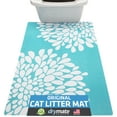 thumbnail image 1 of Drymate Original Cat Litter Mat, Contains Mess from Box for Cleaner Floors, Urine-Proof, Soft on Kitty Paws -Absorbent/Waterproof- Machine Washable, Durable (20”x28”)(Rejuvenation Blue), 1 of 5