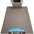 thumbnail image 1 of Drymate Original Cat Litter Mat, Contains Mess from Box for Cleaner Floors, Urine-Proof, Soft on Kitty Paws -Absorbent/Waterproof- Machine Washable, Durable (29”x36”)(Taupe Diamond Squares), 1 of 5