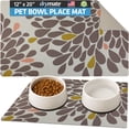 thumbnail image 1 of Drymate Pet Bowl Placemat, Dog & Cat Food Feeding Mat - Absorbent Fabric, Waterproof Backing, Slip-Resistant - Machine Washable/Durable (12” x 20”) (Kahopo Grey & Pink), 1 of 6