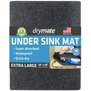 Drymate Premium XL Under The Sink Mat 24" x 59", Cabinet Protection Mat, Shelf Liner - Absorbent/Waterproof/Slip-Resistant/Machine Washable/Durable (Charcoal)