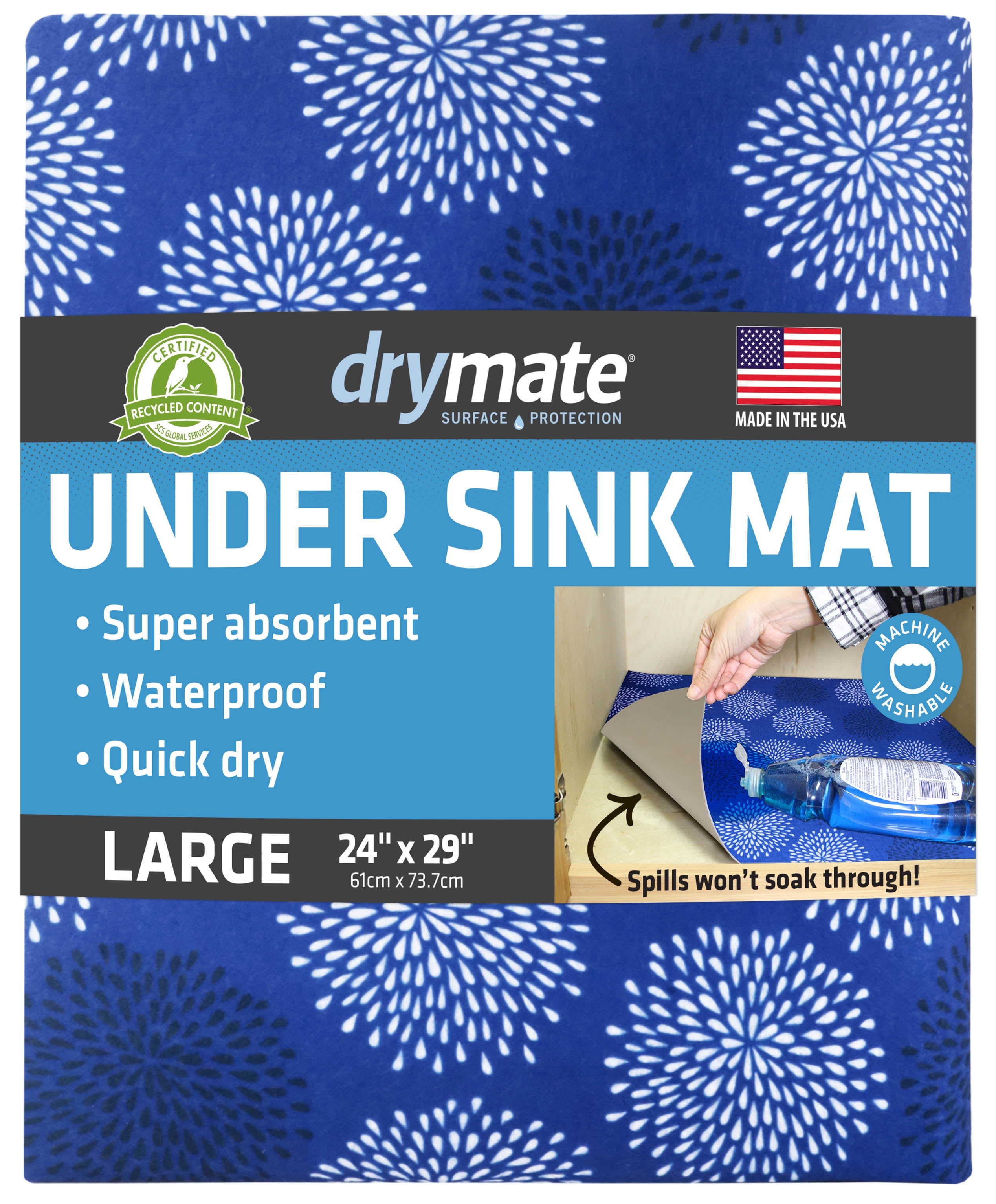 Deb Mat Drymate Under Sink Mat, Waterproof Cabinet Protection Mats for Kitchen ...