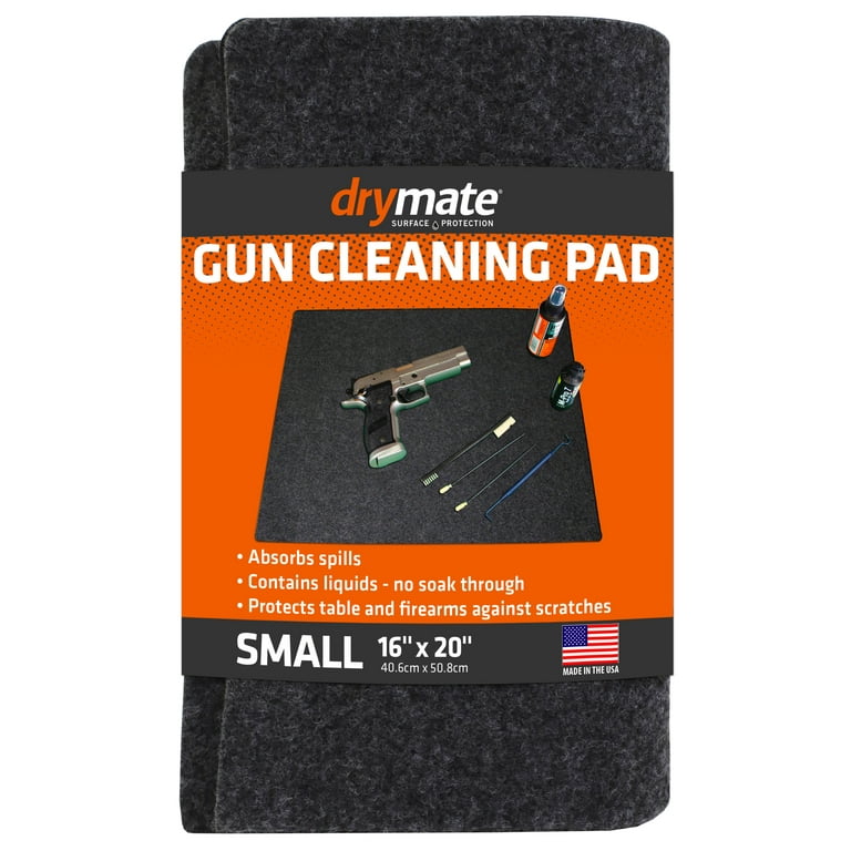  Drymate Gun Cleaning Pad (16 x 20), Premium Gun Cleaning Mat  - Absorbent/Waterproof/Durable - Protects Surfaces, Contains Liquids -  (Made in The USA) (Charcoal) : Sports & Outdoors