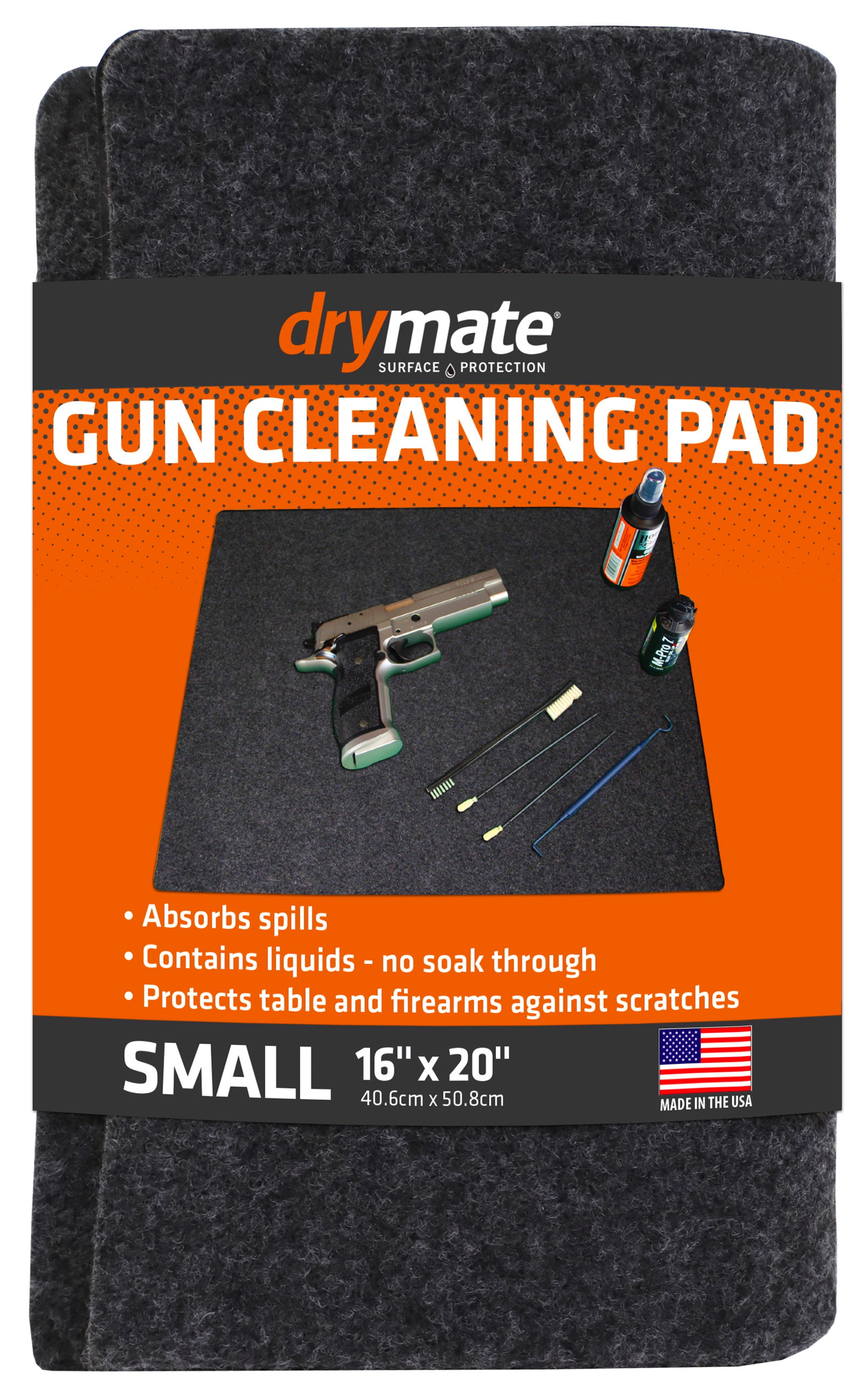 Drymate Small Gun Cleaning Pad 16"x20" Charcoal
