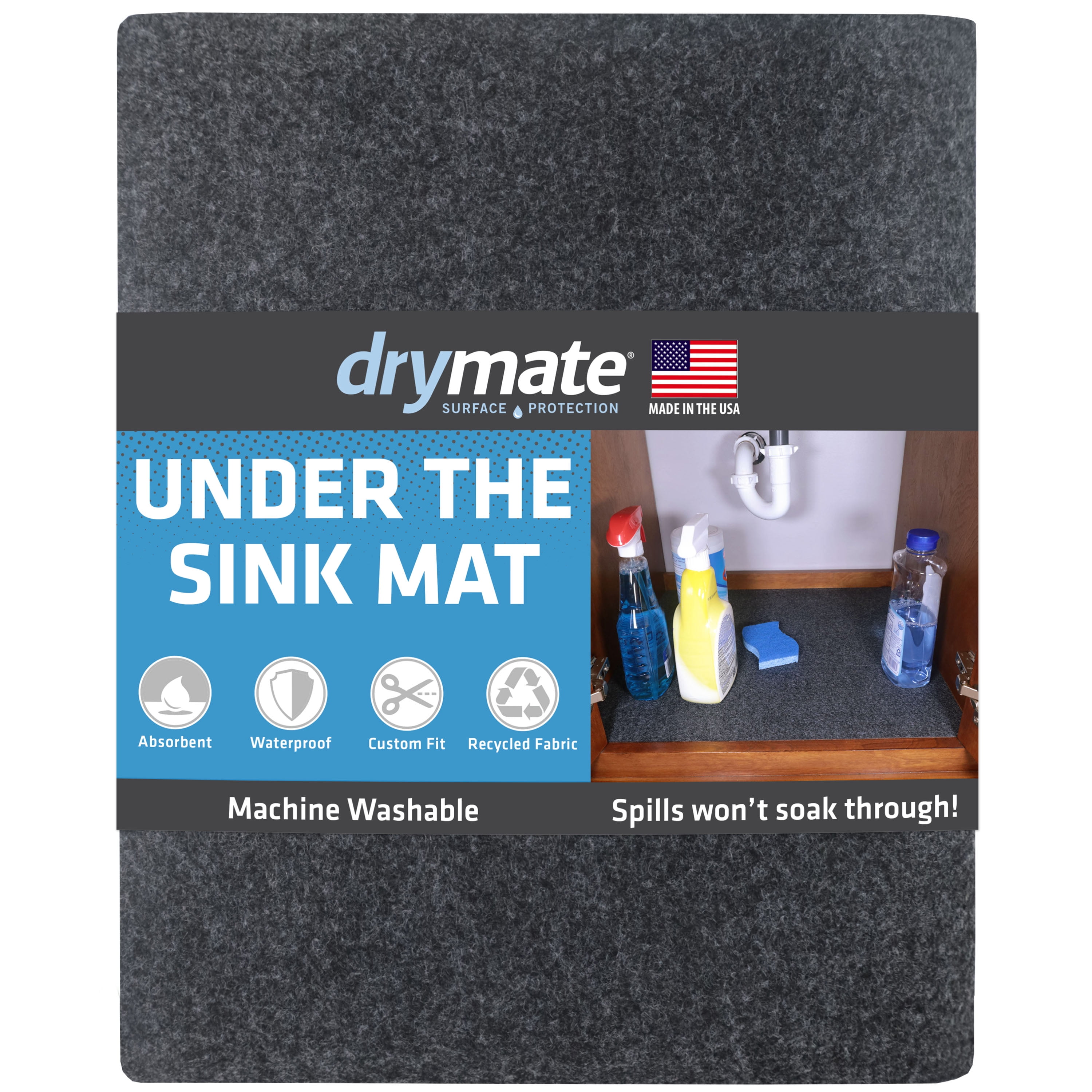Drymate Under Sink Mat, Waterproof Protection Mats for Kitchen