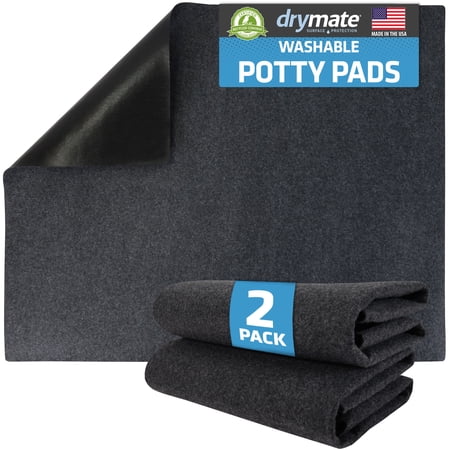 Drymate Washable Pee Pads for Dogs (2-Pack), Waterproof, Absorbent, Non-Slip, Reusable Pet Training Potty Puppy Mats, Housebreaking, Incontinence Bed Pads, Crate/Kennel (USA Made) (Large, 29” x 36”)