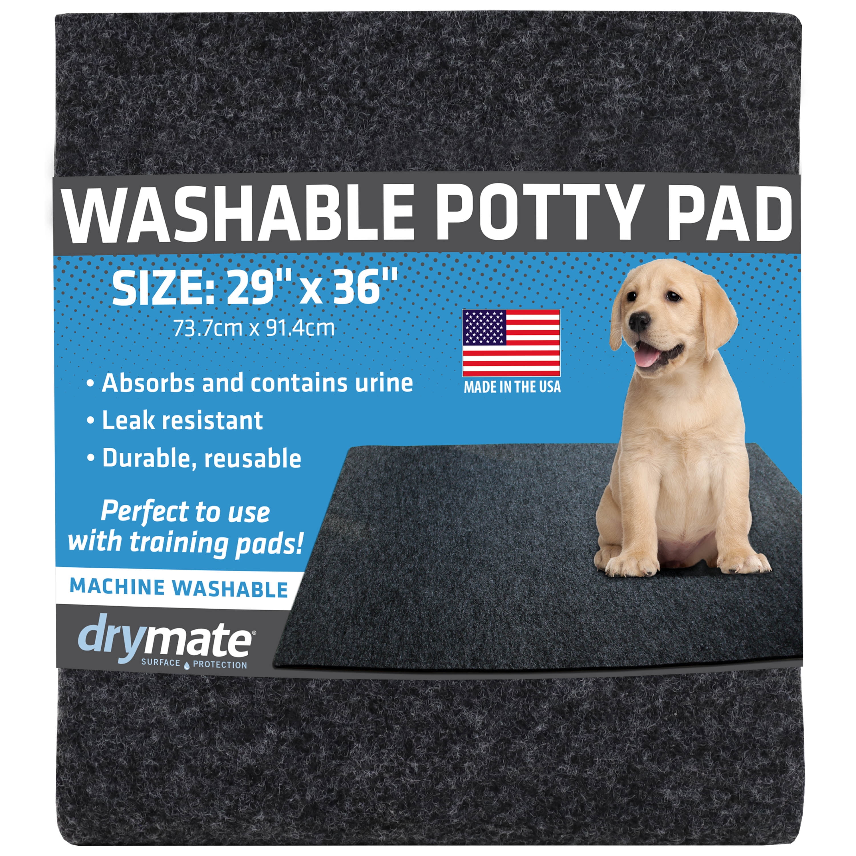 Drymate Washable Potty Pad, Training Mat to Contain Liquids For Dogs