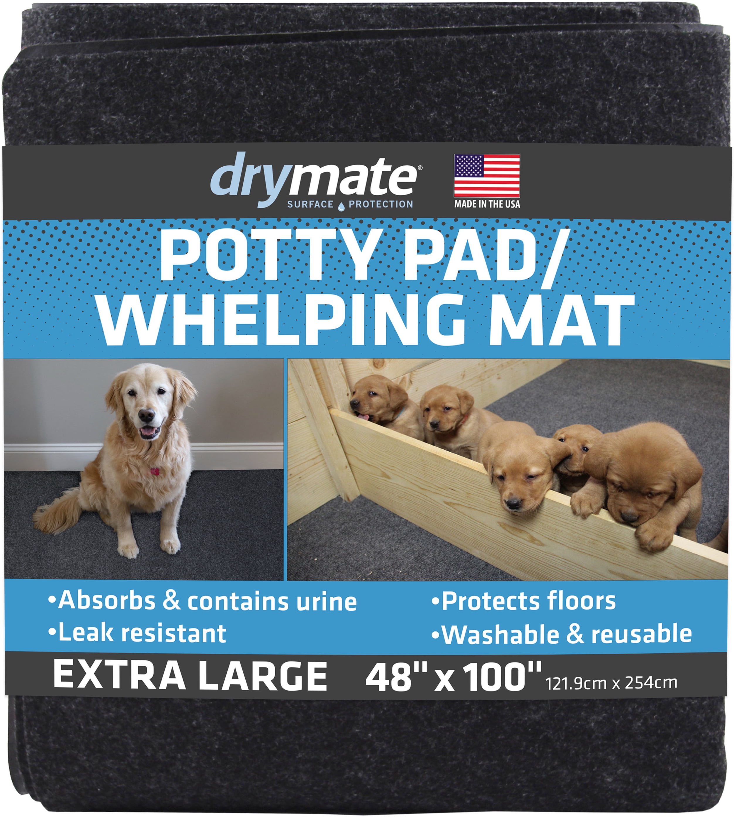 Drymate Whelping Box Liner Mat, Washable and Reusable Dog Puppy Pee Pad