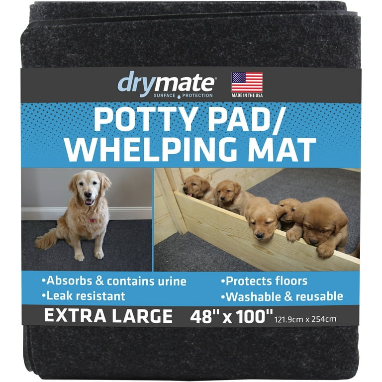 Drymate Whelping Box Liner Mat Washable and Reusable Dog Puppy Pee Pad Absorbent Waterproof Durable Can Be Cut to Fit 48 x 100